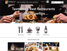 Tablet Screenshot of diningoutintasmania.com.au